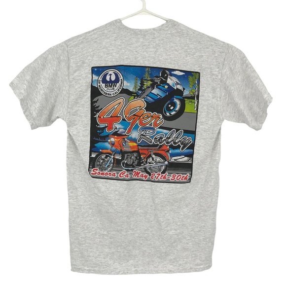 BMW Club Mens Shirt Medium White Motorcycle Rally Northern California Sonora - Picture 1 of 16